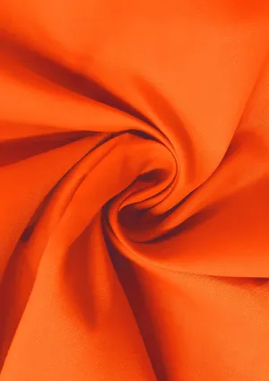 Flo Orange PolyCotton Fabric 65/35 Blended Dyed Premium Fabric 45" (112cm) Wide for Craft, Dressmaking, Face Masks & NHS Uniforms